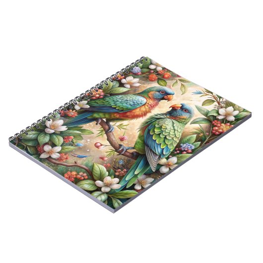 Zwei Papageien Notizblock (Linke Seite)