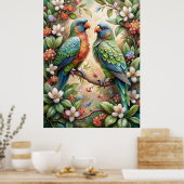 Zwei Papageien Poster (Küche)