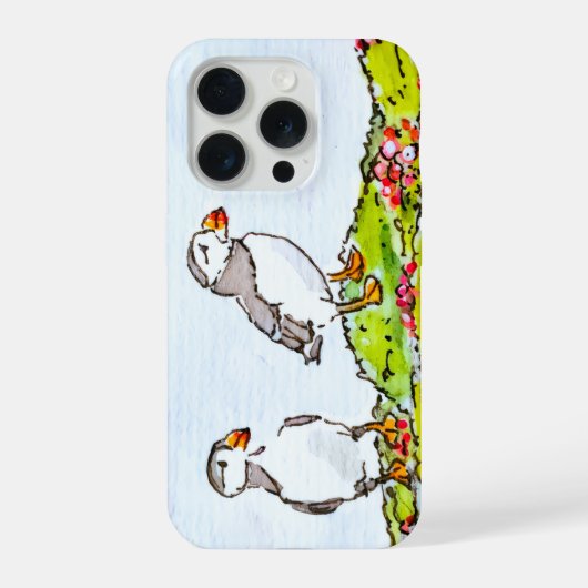 Zwei Papageientaucher iPhone Hülle (Rückseite)