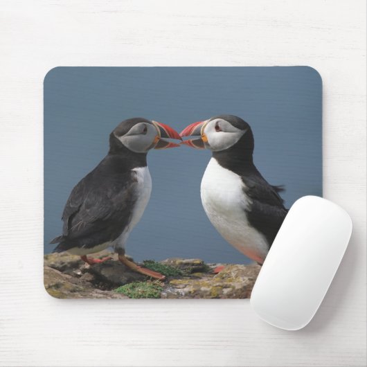 Zwei Papageientaucher Mousepad (Mit Mouse)