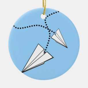 Zwei Papierflugzeuge Keramikornament