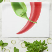 Zwei Paprikaschoten Geschirrtuch (Gefaltet)