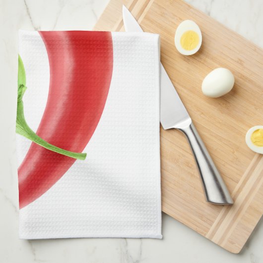Zwei Paprikaschoten Geschirrtuch (Viertel Falte)