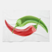 Zwei Paprikaschoten Geschirrtuch (Horizontal)