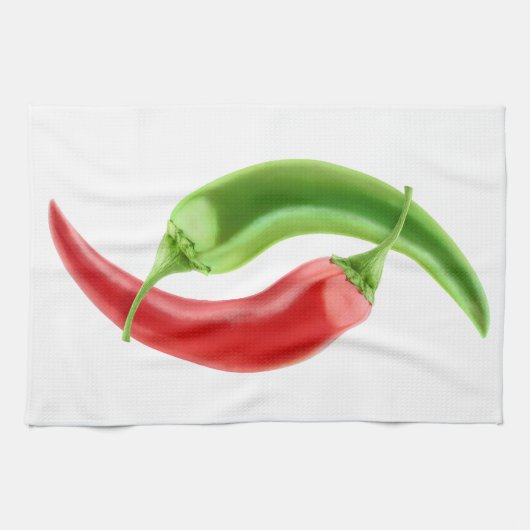 Zwei Paprikaschoten Geschirrtuch (Horizontal)