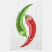Zwei Paprikaschoten Geschirrtuch (Vertikal)