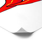 Zwei Paprikaschoten mit rotem Chili auf der Seite Poster (Ecke)