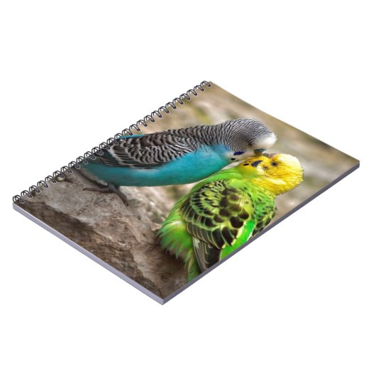 Zwei Parakeets Notizblock (Linke Seite)