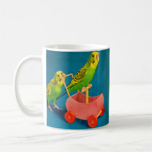 zwei Parakets Kaffeetasse