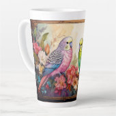 Zwei Parakets und Blume Milchtasse (Linke Ecke)