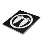 Zwei parallele Nelken in einem Kreis Fliese (Seite)