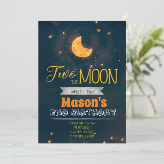 Zwei Party Einladungen (Stehend Vorderseite)