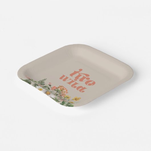 Zwei Party-Teller mit Wild-Wildblume Pappteller (Gewinkelt)