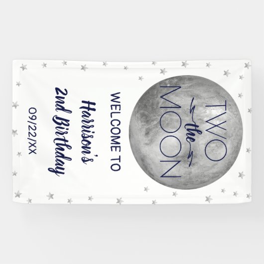 Zwei Party zum 2. Geburtstag Banner (Horizontal)