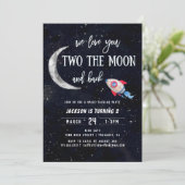 Zwei Party zum 2. Geburtstag Einladung (Stehend Vorderseite)