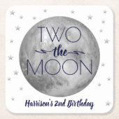 Zwei Party zum 2. Geburtstag Rechteckiger Pappuntersetzer (Vorderseite)