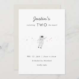 Zwei Party zum Mond Space 2. Geburtstag laden ein Einladung