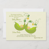 Zwei Pea Pods Kinderdusche Einladung (Vorderseite)