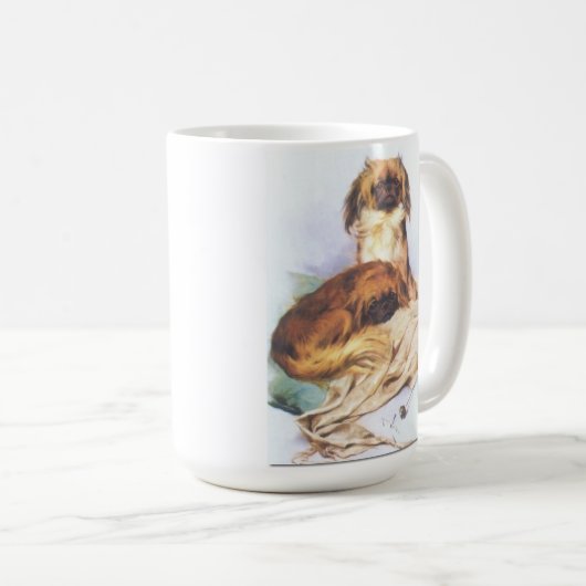Zwei Pekingese Kaffeetasse (VorderseiteRechts)