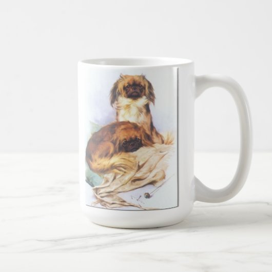 Zwei Pekingese Kaffeetasse (Rechts)