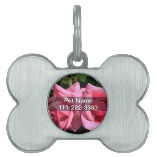 zwei perfekte Blume in heißen rosa Rose. Liebe Tiermarke