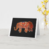 "Zwei persische Elefanten" Karte (Gelbe Blume)