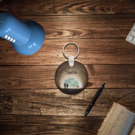 Zwei Personen auf dem Schlüsselanhänger