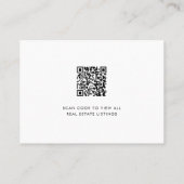 Zwei Personen Blue Custom QR Code Foto Real Anwese Visitenkarte (Rückseite)