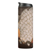 Zwei Personen, die vor einander stehend sind, Foto Thermosbecher (Nach rechts gedreht)