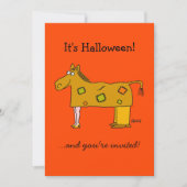 Zwei-Personen-Pferdekostüm Witziges Halloween-Part Einladung (Vorderseite)