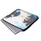 Zwei Personen stehend am Pool Laptopschutzhülle (Vorne Knopf)