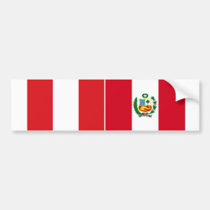 ZWEI Peru Staatsflagge Autoaufkleber