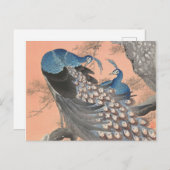 Zwei Pfauen Vintag Postkarte (Vorne/Hinten)