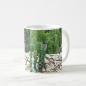 Zwei Pfauengarten Foto Weiße Tasse (VorderseiteRechts)