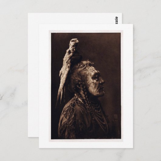 Zwei Pfeifen, ein Crow Medicine Man. Postkarte (Vorne/Hinten)