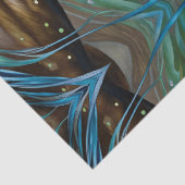 Zwei Pferde Aquamarin blaugrün braun Seidenpapier (Detail)