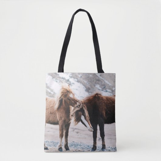 ZWEI PFERDE AUF DEM FELD TASCHE (Vorderseite)