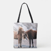 ZWEI PFERDE AUF DEM FELD TASCHE (Rückseite)
