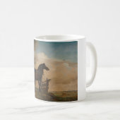 Zwei Pferde auf einer Wiese nahe dem Tor (Paulus P Kaffeetasse (VorderseiteRechts)