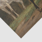 Zwei Pferde auf einer Wiese nahe dem Tor (Paulus P Seidenpapier (Ausschnitt)