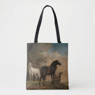 Zwei Pferde auf einer Wiese nahe dem Tor (Paulus P Tasche