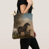 Zwei Pferde auf einer Wiese nahe dem Tor (Paulus P Tasche (Von Nahem)