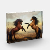 Zwei Pferde Fotoblock (Links)