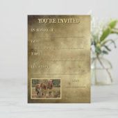 Zwei Pferde für diese Landschaft oder den landwirt Einladung (Stehend Vorderseite)