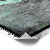 Zwei Pferde gemischte Medien Poster (Ecke)