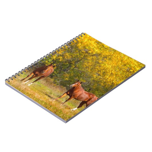 Zwei Pferde im Fall Notizblock (Linke Seite)