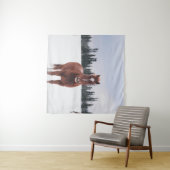 ZWEI PFERDE IM SCHNEE WANDTEPPICH (Beispiel (Horizontal))