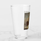 Zwei Pferde im Schnee (Winterlandschaft) Glas (Rechts)