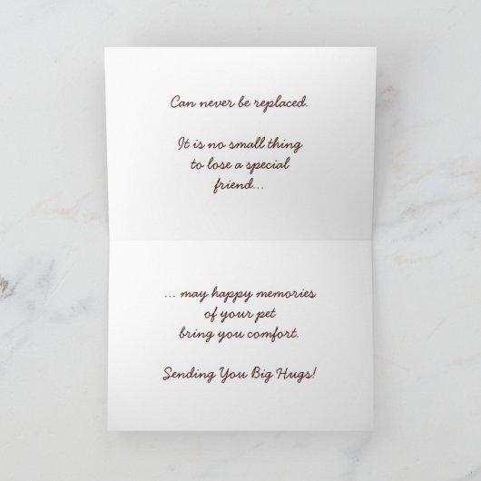 Zwei Pferde in der Koppel, Karte (Innenseite)