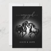 Zwei Pferde in der Liebe Schwarz-weißen Paar Verlo (Vorderseite)